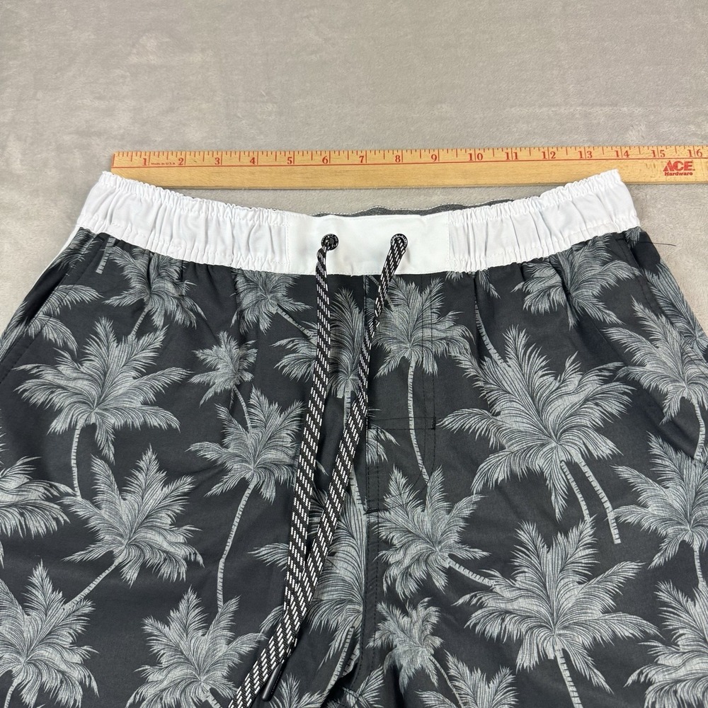 New Dixxon Athletic Shorts Mens Small Black Palm Trees Drawstring Waist Stretch - Picture 3 of 9